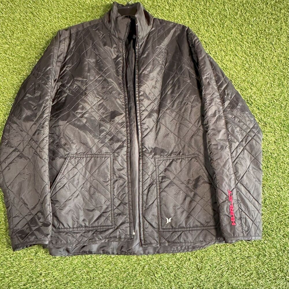 Hurley Men's Jacket Size L‎ Black With Damaged Zipper
